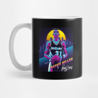 Reggie Miller Choke Sign Basketball Legend Signature Vintage Retro 80s 90s Bootleg Rap Style Mug